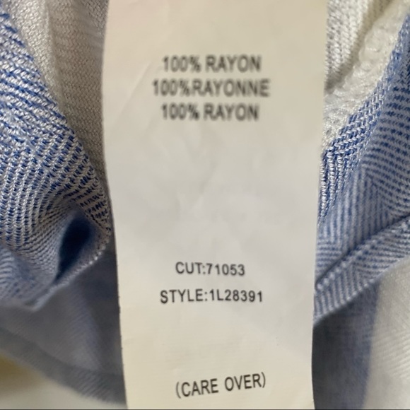 KAREN KANE, Women’s Scarf Style Top, Blue & White Stripes Size XS, - Picture 4 of 6